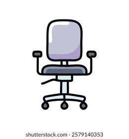 office chair icon over white background. colorful desing. vector illustration