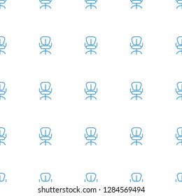 office chair icon pattern seamless white background. Editable outline office chair icon. office chair icon pattern for web and mobile.