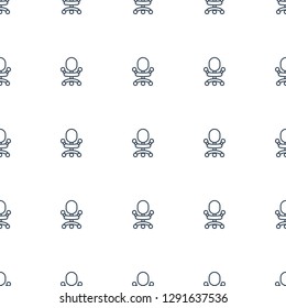 office chair icon pattern seamless white background. Editable outline office chair icon. office chair icon pattern for web and mobile.
