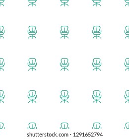 office chair icon pattern seamless white background. Editable outline office chair icon. office chair icon pattern for web and mobile.