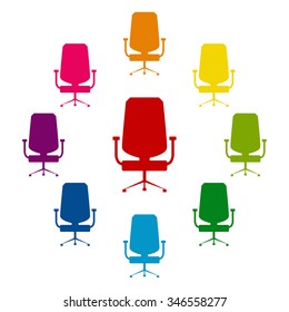 Office chair icon set.
