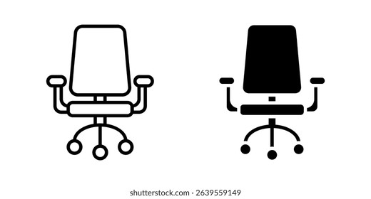 Office Chair Icon set. Symbol isolated on white background. vector illustration.