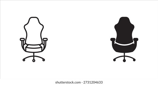 Office Chair Icon set Vector Template Flat Design on background, vector illustration.