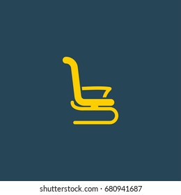 office chair icon from side