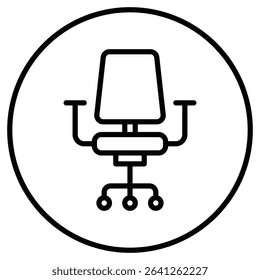 Office chair icon simple flat icon vector symbol