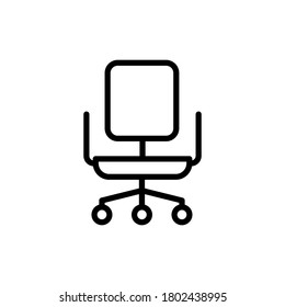 Office chair icon. Simple line, outline vector elements of cabinet accessories icons for ui and ux, website or mobile application