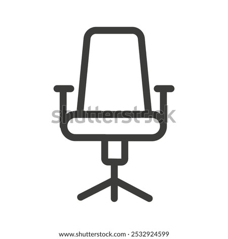 Office chair icon Simple outline vector logo