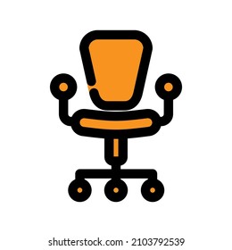 Office chair icon simple style vector