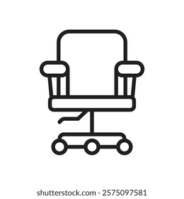 Office chair icon Simple thin outline