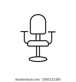 Office chair icon. simple thin line vector icon