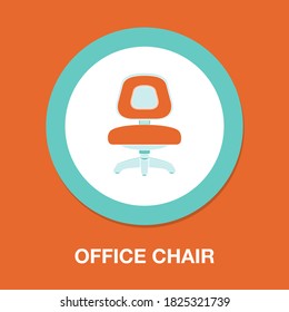 icono de silla de oficina - simple, vector, icono para el diseño de sitios web, aplicación móvil, ui. Ilustración vectorial