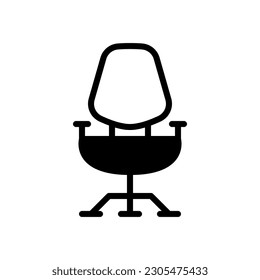 Bürostuhl Symbol im soliden Stil, Vektorgrafik