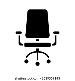 Office Chair Icon. Symbol isolated on white background. vector illustration.