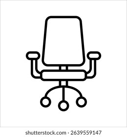 Office Chair Icon. Symbol isolated on white background. vector illustration.