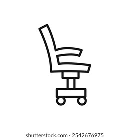 Office chair icon Thin line art isolated
