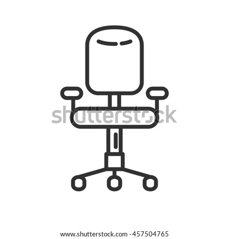 office chair icon. Thin line design