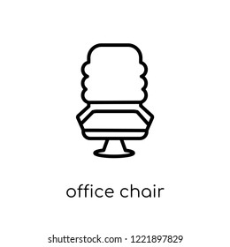 office chair icon. Trendy modern flat linear vector office chair icon on white background from thin line Furniture and household collection, outline vector illustration