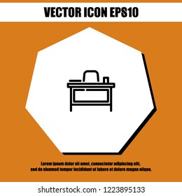Office chair icon vector