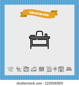 Office chair icon vector