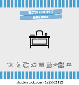 Office chair icon vector