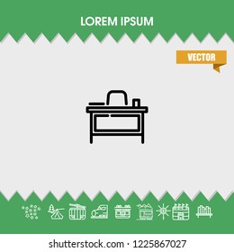 Office chair icon vector