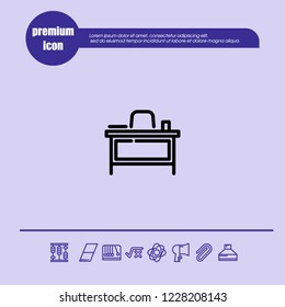 Office chair icon vector