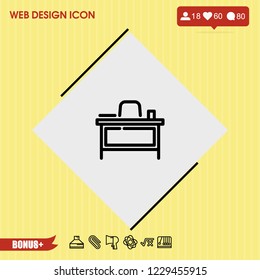 Office chair icon vector