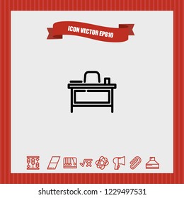 Office chair icon vector
