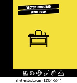 Office chair icon vector