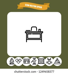 Office chair icon vector