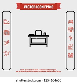 Office chair icon vector