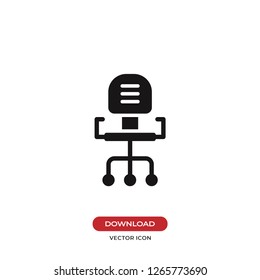 Office chair icon vector