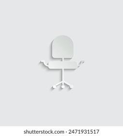 silla de oficina icon - Vector