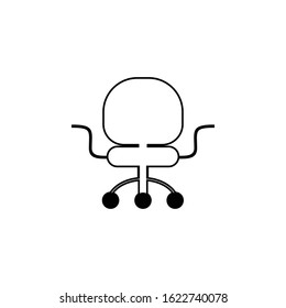 office chair icon vector black illustration