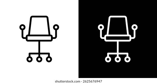 Ícone de cadeira do escritório coleção de vetor. ilustração de sinal de vetor