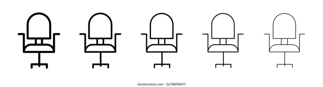 Bürostuhl Symbol Vektorsammlung. EPS 10