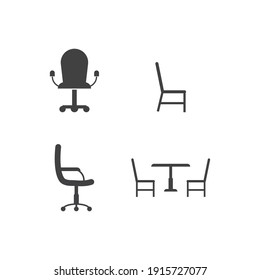 Office Chair Icon Vector Design