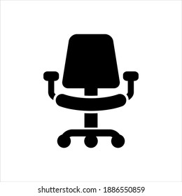 Office chair icon vector graphic illustration