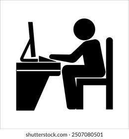 Office Chair Icon, Vector Graphics