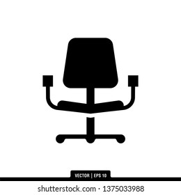 Office Chair Icon Vector Illustration Logo Template
