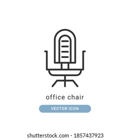 office chair icon vector illustration. office chair icon outline design.