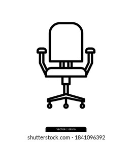 Office chair icon vector logo template in trendy style