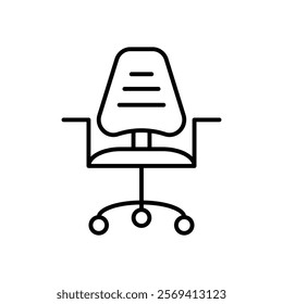 Office chair icon Vector logo outline
