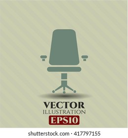 office chair icon vector symbol flat eps jpg app web
