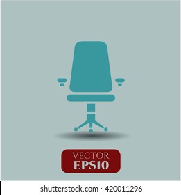 símbolo de icono de silla de oficina vector eps plana jpg web