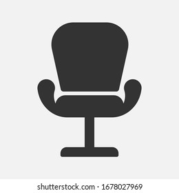 Office Chair Icon Vector Template Flat Design on background