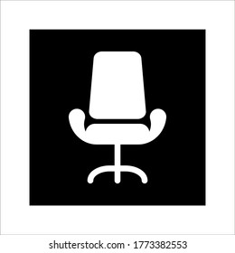 Office Chair Icon Vector Template Flat Design on background