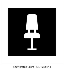 Office Chair Icon Vector Template Flat Design on background
