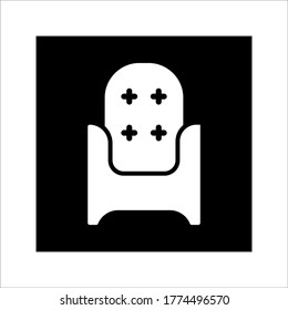 Office Chair Icon Vector Template Flat Design on background