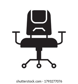 Office Chair Icon Vector Template Flat Design